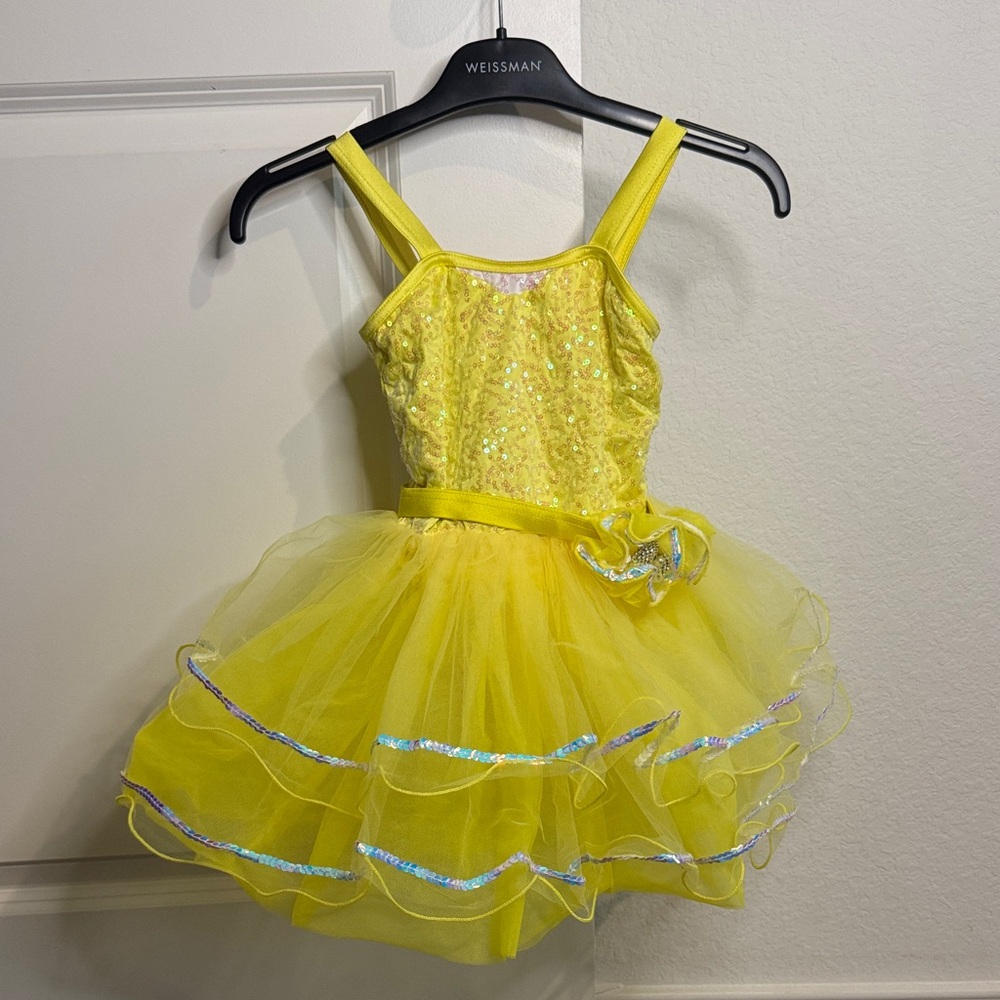 Ballerina for Halloween 🎃 Yellow Sequin Kids Costume